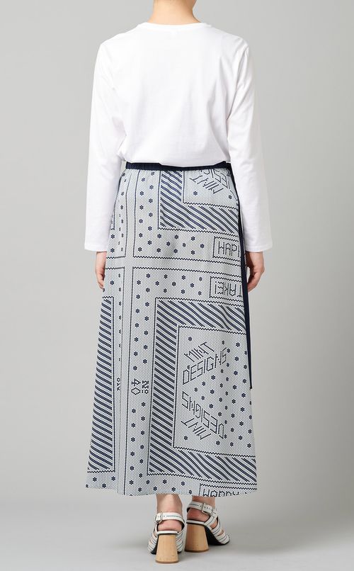 タイルプリントラップスカート