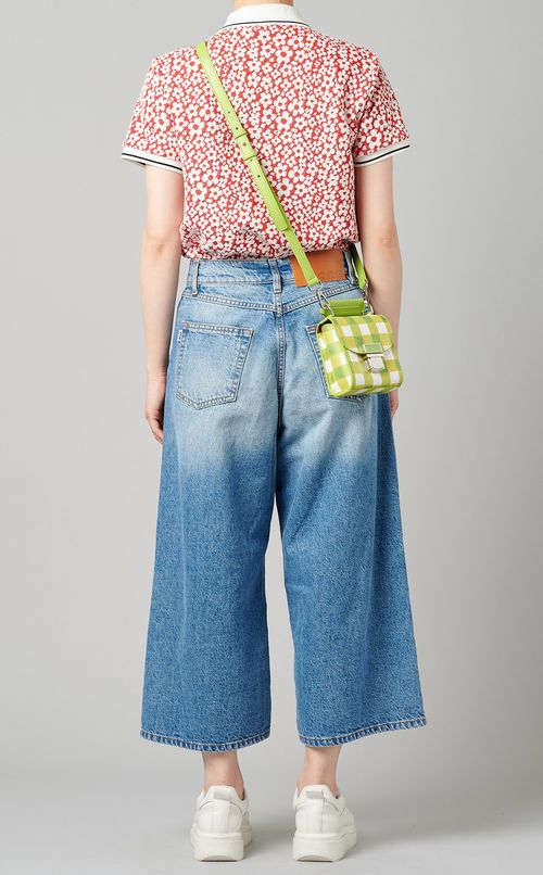 チェリーモチーフクロップドデニム