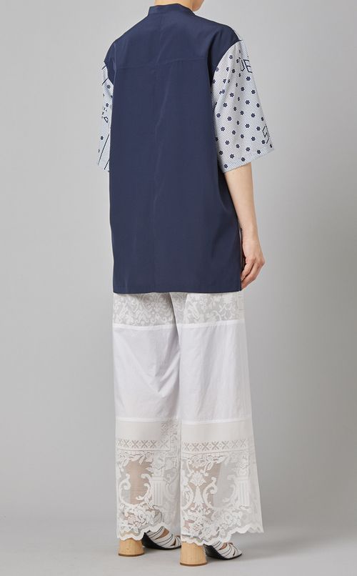 タイルプリントシャツブラウス