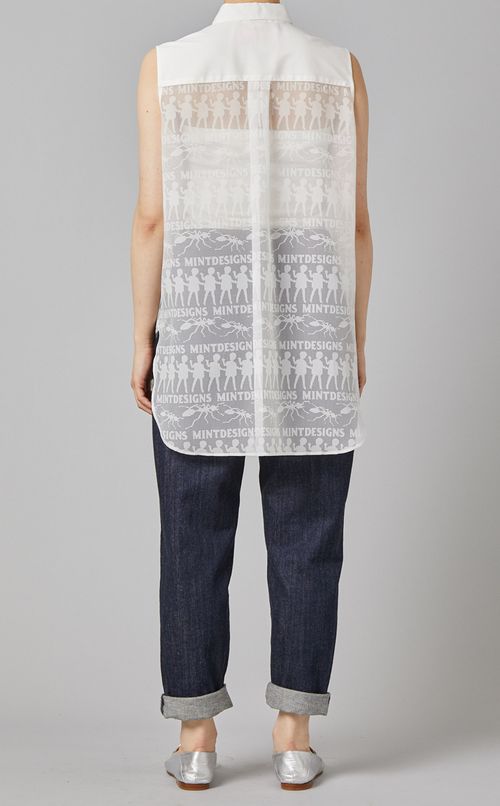 オパールレースノースリーブシャツ