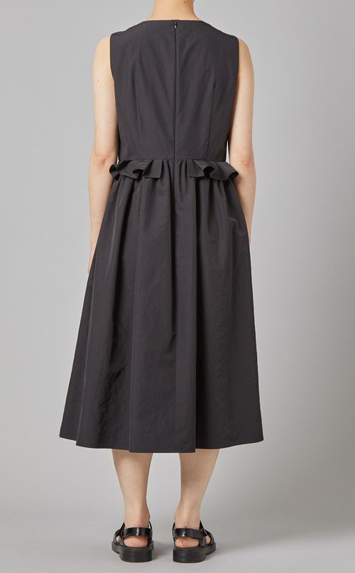 ノースリーブウエストフリルワンピース