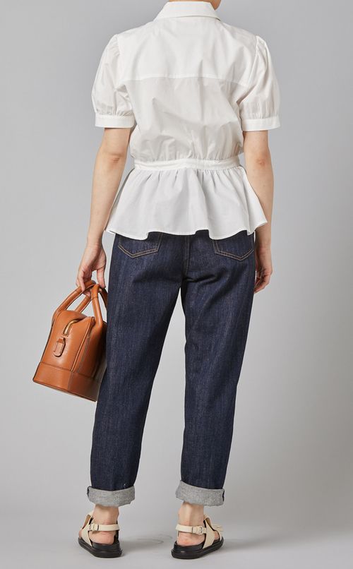 パフスリーブエンブロイダリーシャツ