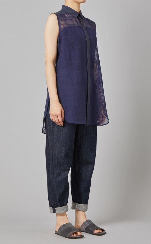 オパールレースノースリーブシャツ