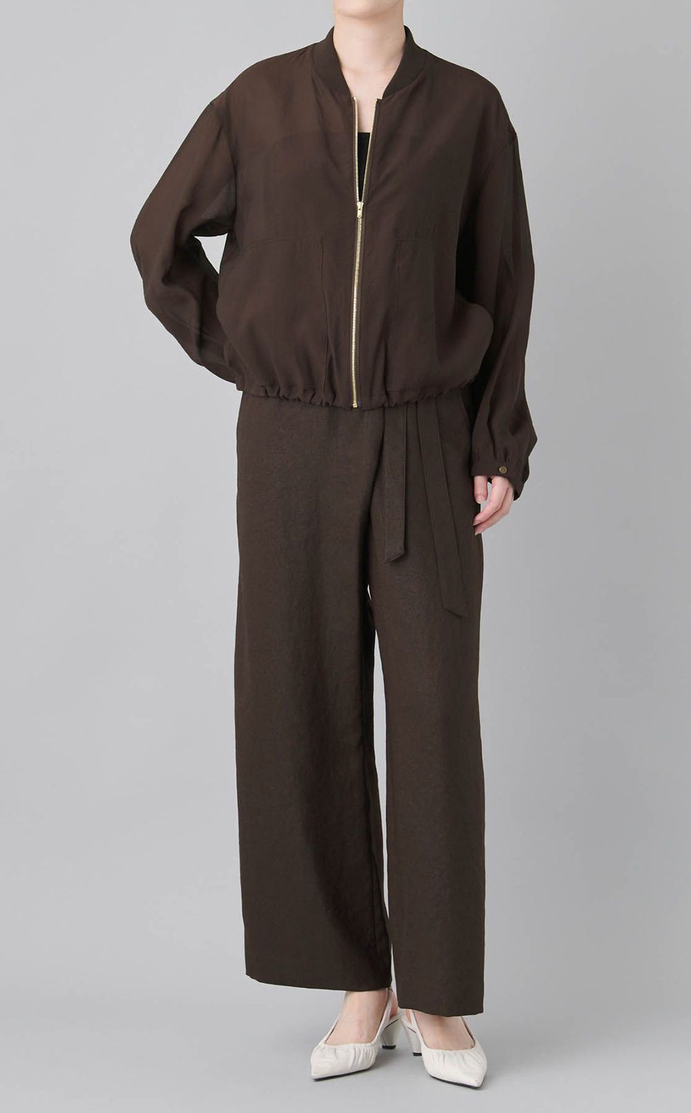 アシンメトリーデザインワイドパンツ