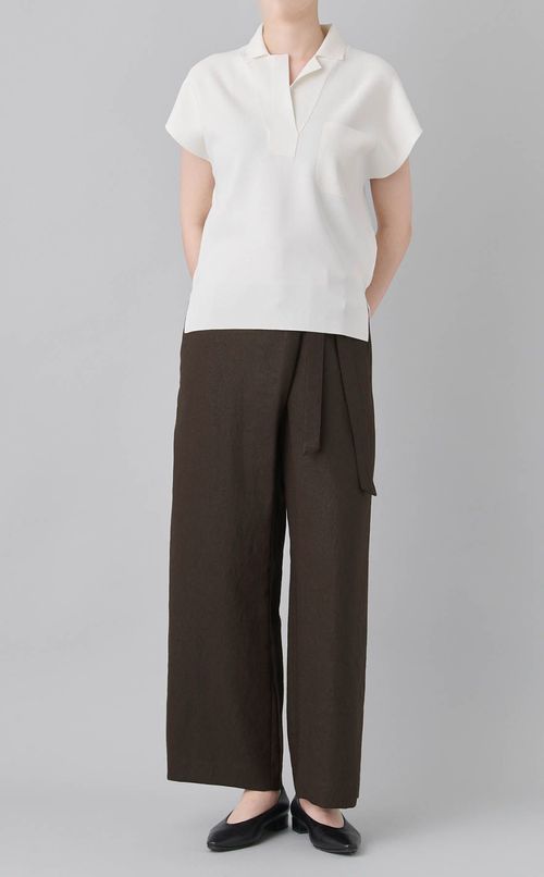 アシンメトリーデザインワイドパンツ