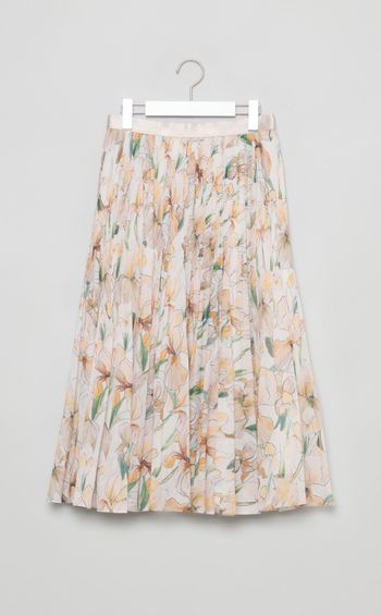 フラワープリントプリーツスカート