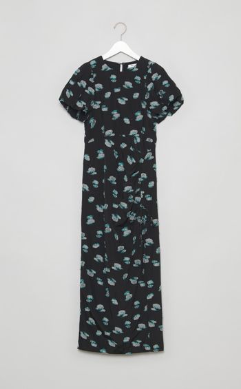 ジャガードパフスリーブワンピース