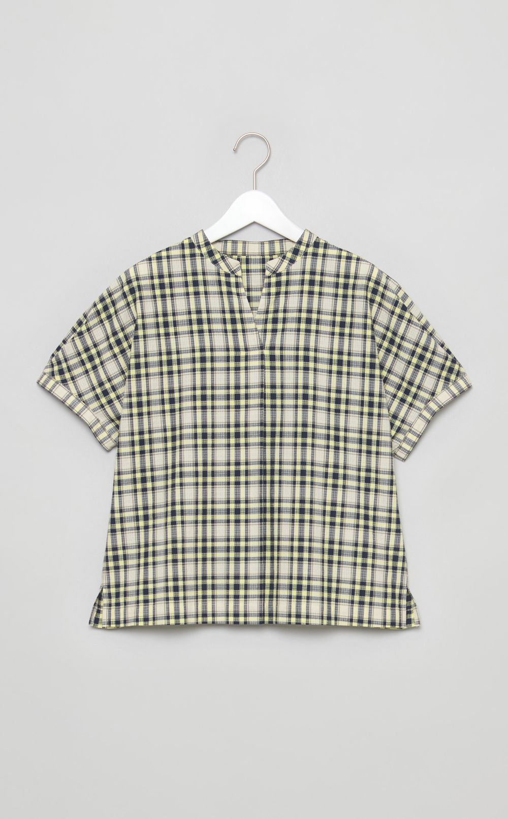 サッカーチェックスキッパーブラウス