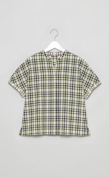 サッカーチェックスキッパーブラウス