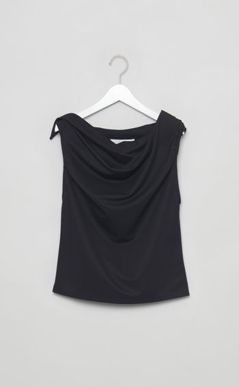 ノースリーブVジャージトップス