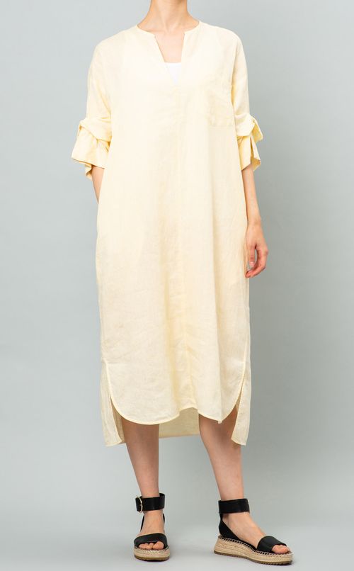 リネンツイストスリーブワンピース