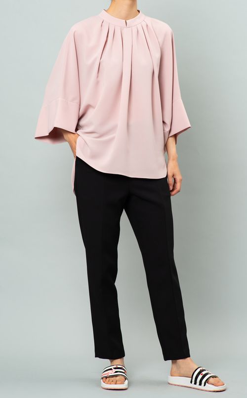 ジョーゼットハイネックブラウス