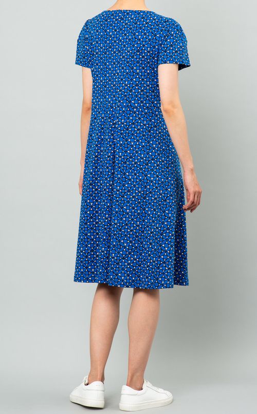 Vネックプリントワンピース