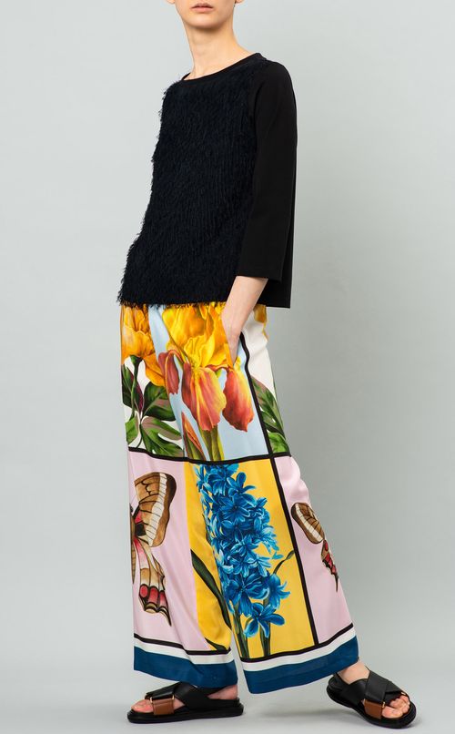 パネル柄イージーパンツ