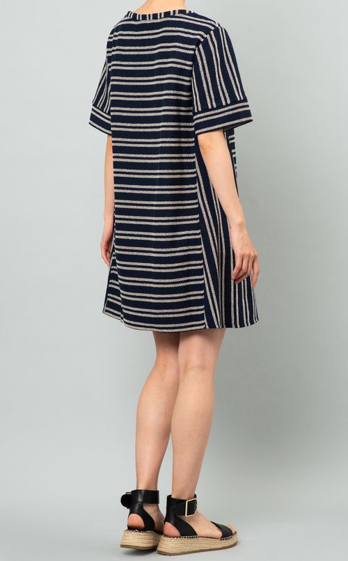 ボーダージャージーワンピース