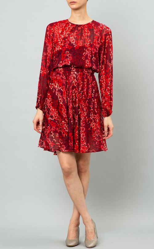 フラワープリントジョーゼットワンピース