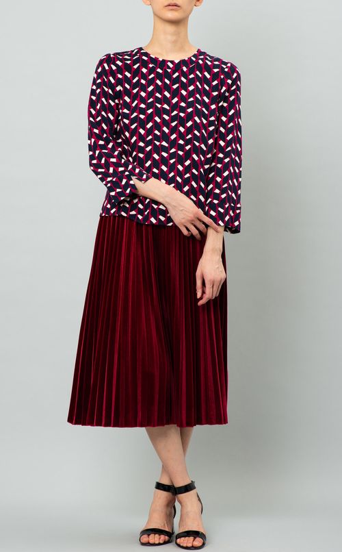 ベルベットプリーツスカート