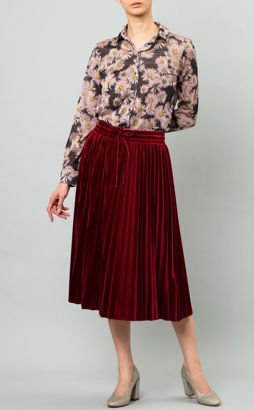 ベルベットプリーツスカート