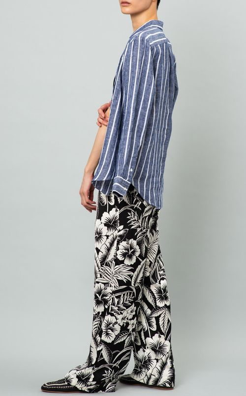 ボタニカルプリントイージーパンツ