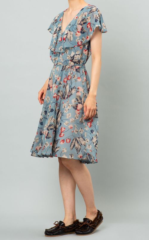 フラワープリントミニワンピース