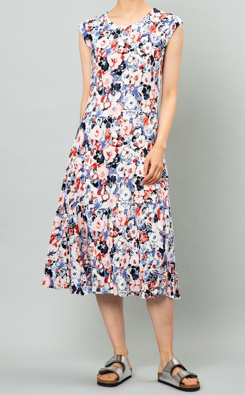 フラワーリネンジャージーワンピース