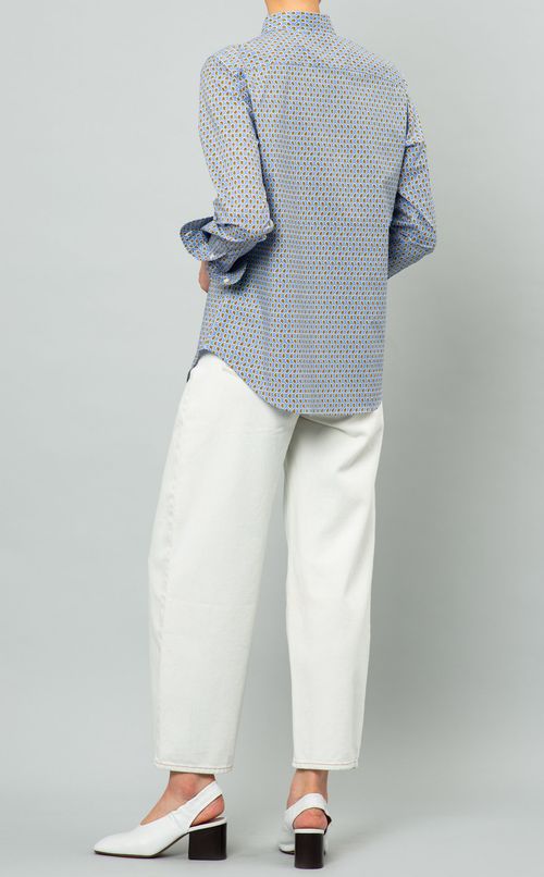 小紋プリントシャツ