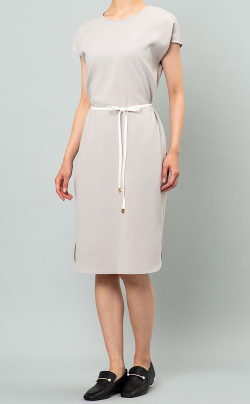 ベルト付フレンチスリーブワンピース