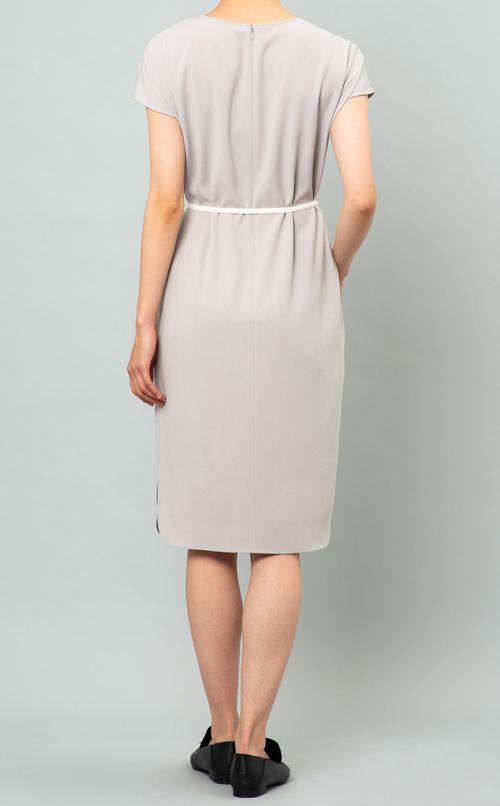 ベルト付フレンチスリーブワンピース