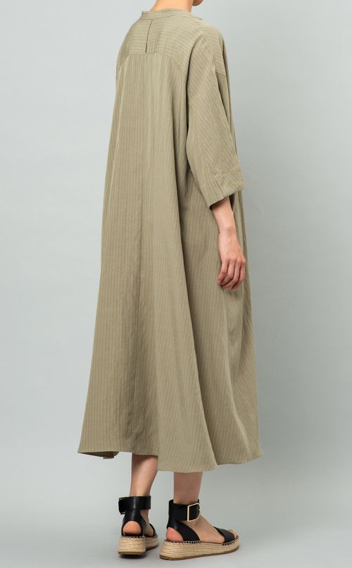 ストライプボリュームドレスワンピース