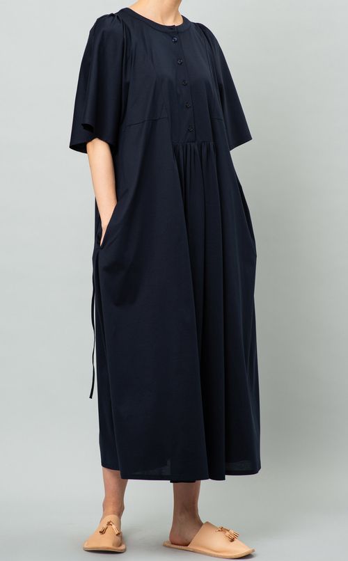 コットンジャージーギャザーワンピース