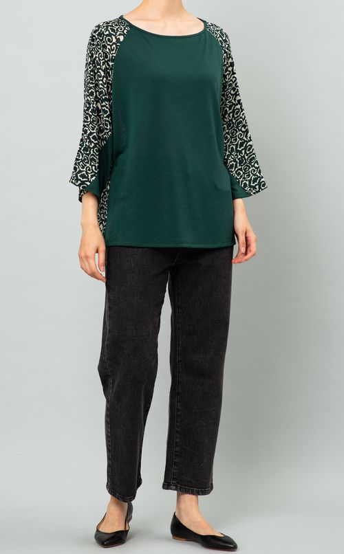 ラグランバックプリントカットソー