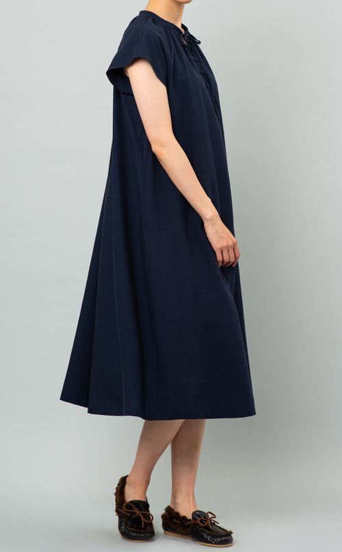 リネンAラインロングワンピース