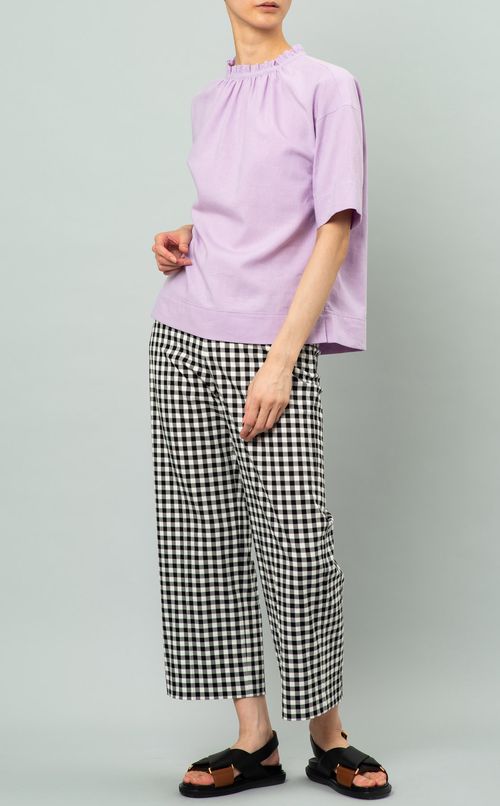 ギンガムストレートパンツ