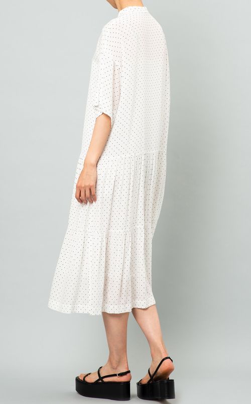 ドットプリントティアードワンピース
