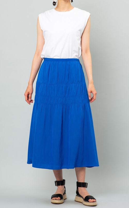 シャーリングミディスカート