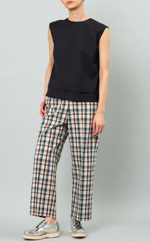 ストレートチェックパンツ