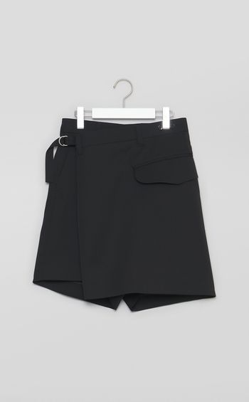 ラップアシンメトリーショートパンツ