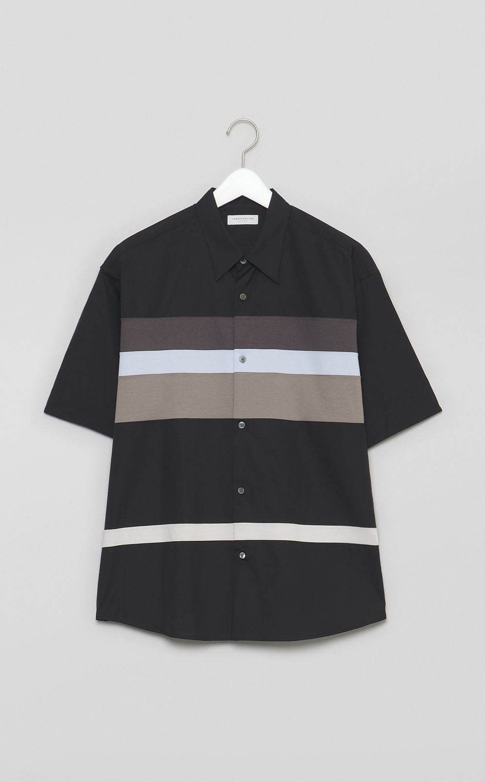 パッチワークボーダーシャツ