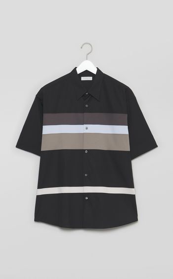 パッチワークボーダーシャツ