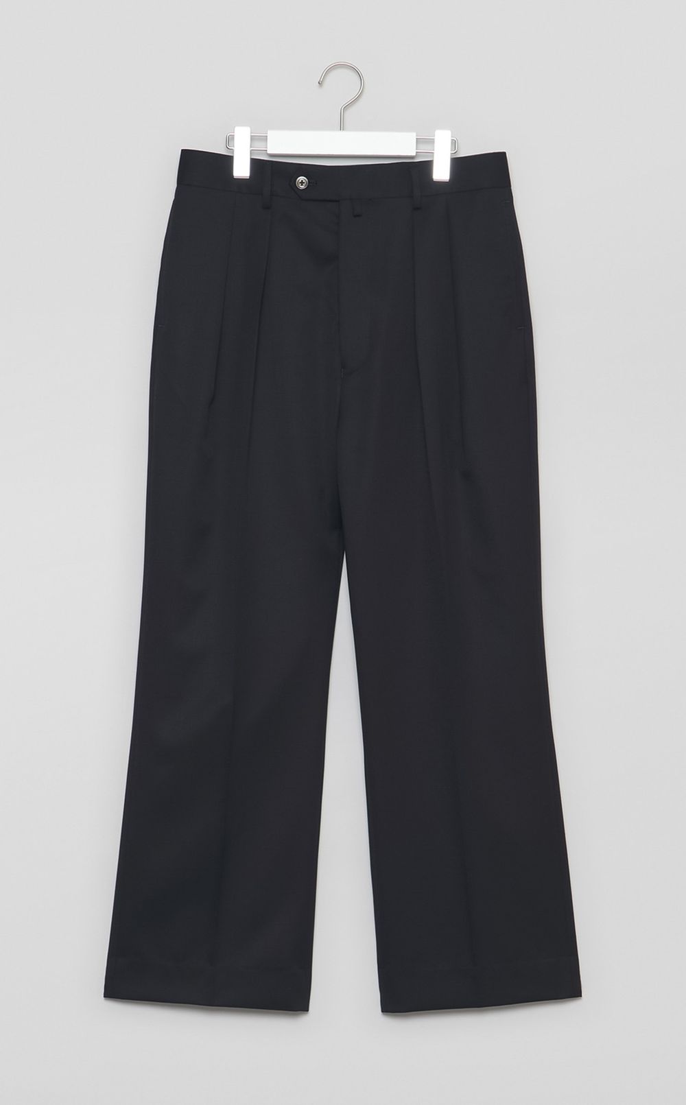 ウールギャバジン2タックワイドパンツ