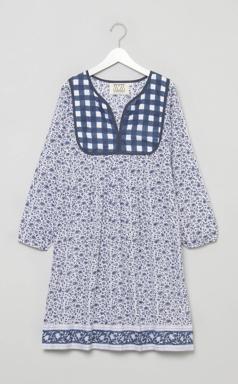 Jaipurギンガムフラワーワンピース