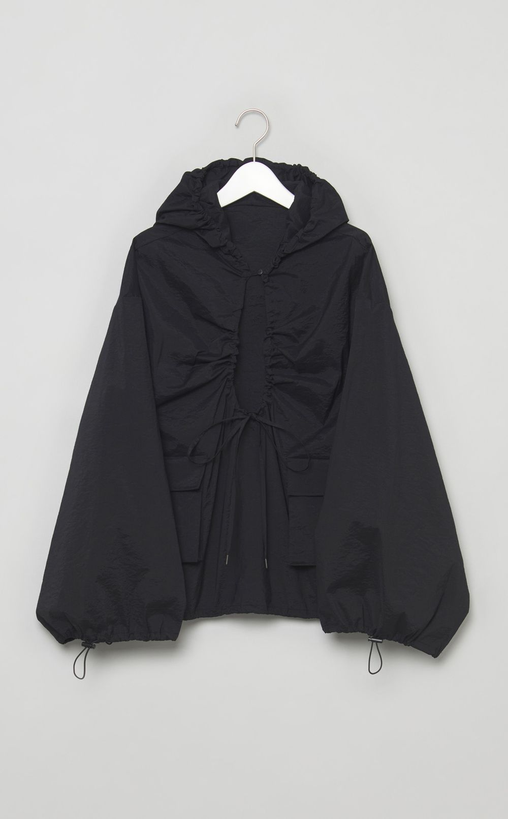 ウォッシャブルギャザーフーディ