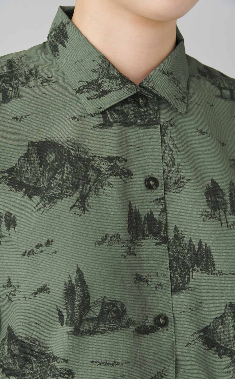 プリントシャツワンピース