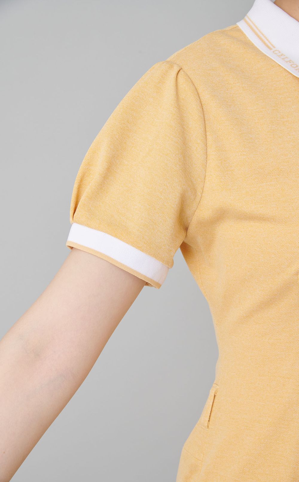 【手洗い可】プリーツマーメイドポロワンピース