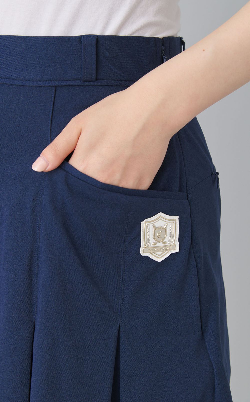 【手洗い可】タックデザインミニスカート