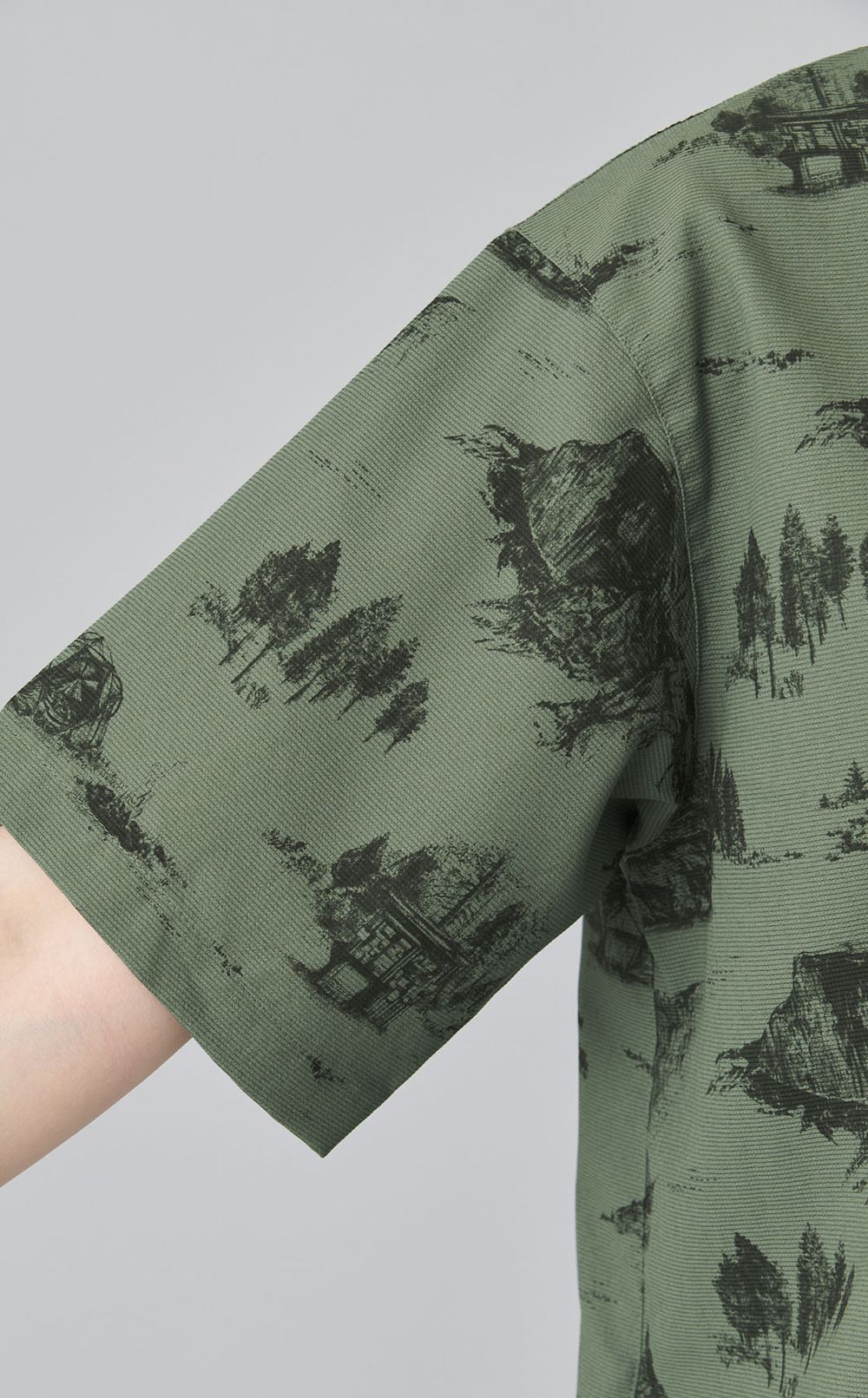 プリントシャツワンピース