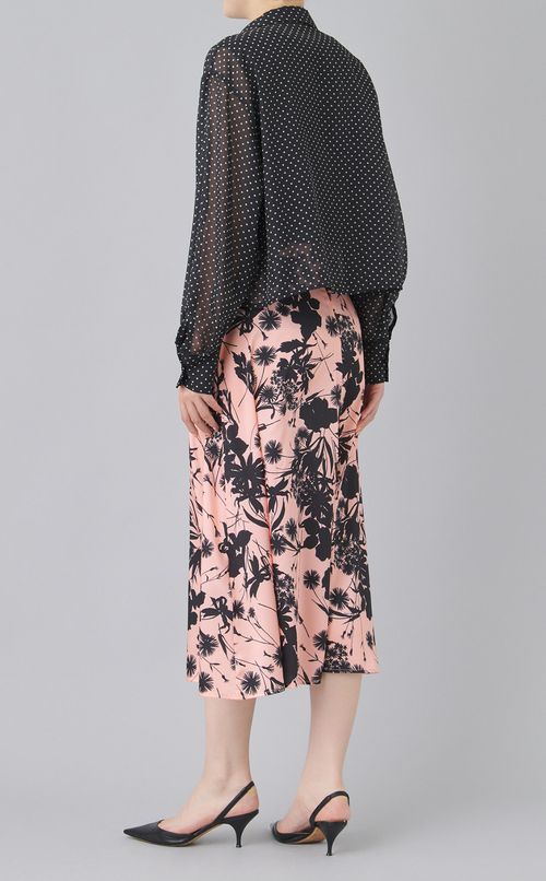 ドットプリントシアーシャツ