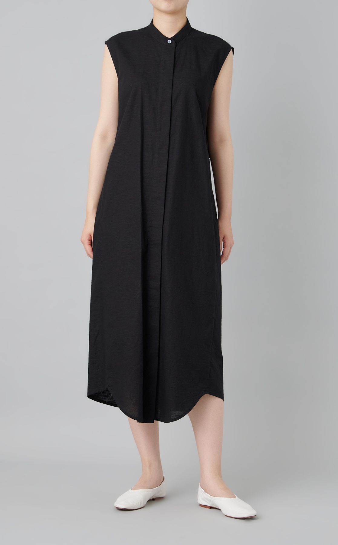 styling/｜オープンバックリネンシャツワンピース