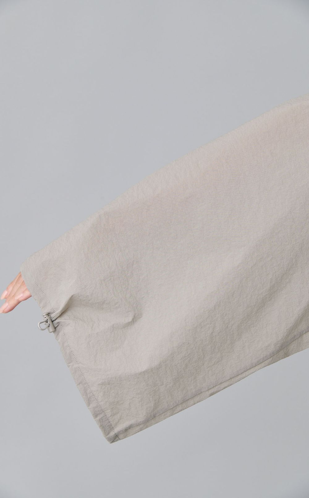 ウォッシャブルギャザーフーディ