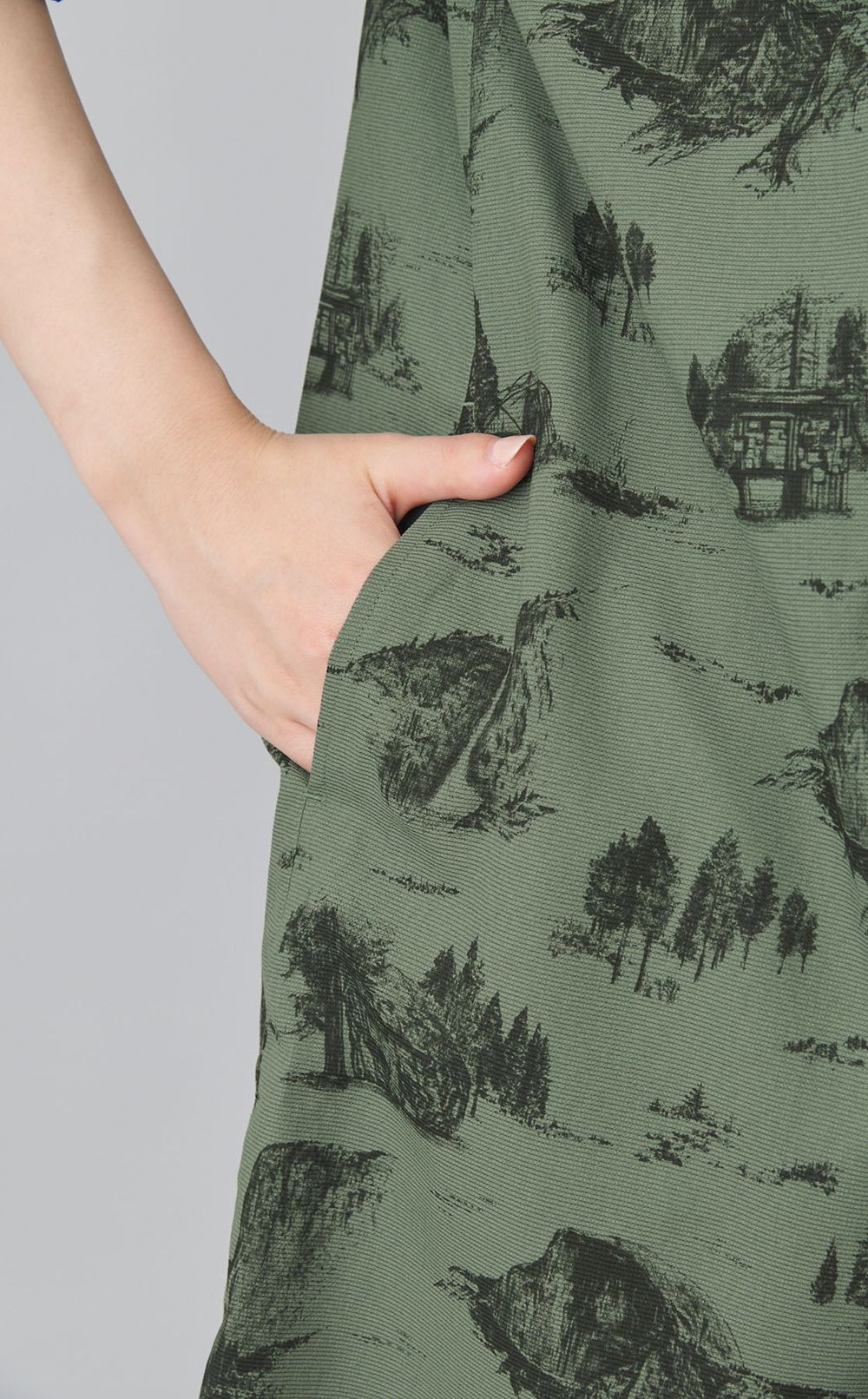 プリントシャツワンピース